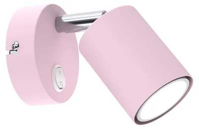 Zdjęcie produktu dla Kinkiet z włącznikiem Fun różowy 1xGU10x8W metal wym:13,5x8x9cm IP20 Luminex