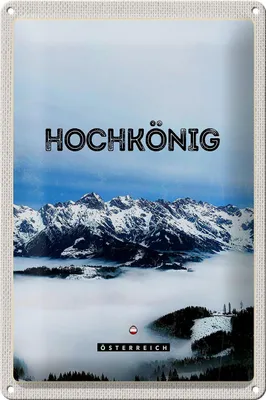 Produktbild von Blechschild Reise 20x30cm Ausblick auf Hochkönig Berge Winter
