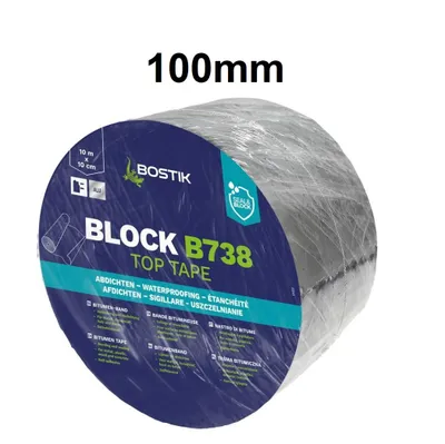 Produktbild von Bostik Block B738 Top Tape Aluminium Bitumen Dichtband 10m Rolle 100mm Breite