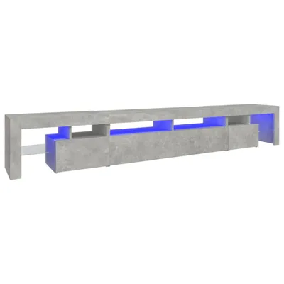 Immagine prodotto di Mobile TV con luci LED grigio cemento 260x36,5x40 cm