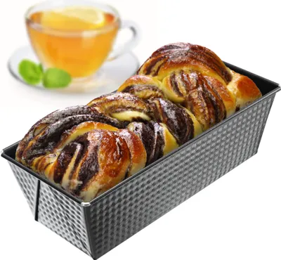 Produktbild von KADAX Rechteckige Brotbackform "Ellos", Kuchenform mit Antihaftschicht, Backform, Schwarz, 25 cm