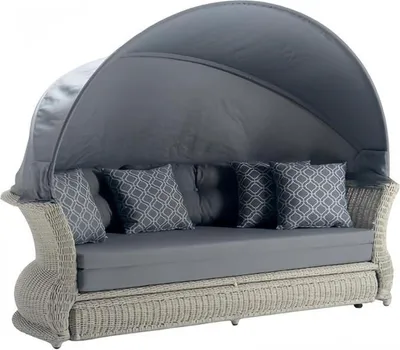Produktbild von Designer Möbel Hochwertig Gartensofa Polster Grau Sofas Terrasse Couchen