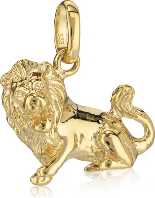 Produktbild von Kettenanhänger kleines Sternzeichen Löwe 333 Gelb Gold Zodiak 15x10mm Horoskop