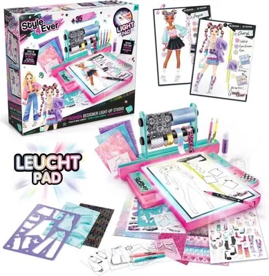 Zdjęcie produktu dla Studio Mody Lumineux Fashion Designer Style 4 Ever Canal Toys, 20 Modeli do Kolorowania, Szablony, Tkaniny, Od 6 Lat