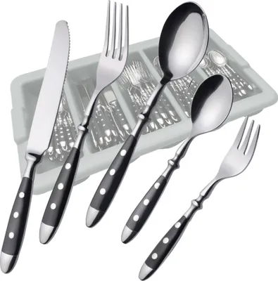 Produktbild von GRÄWE Besteckkasten 90-teilig, für 18 Personen, Serie Nürnberg, SCHWARZ