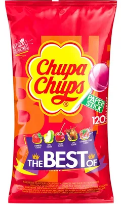 Image de Chupa Chups Best Of sucettes, sucettes, sucettes, en sachet, 120 pièces, 1.44 kg