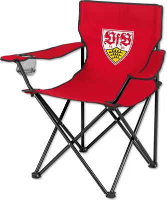 Produktbild von VfB Stuttgart Campingstuhl faltbar 80x50 cm für Festivals Angelausflüge Strand Wasserabweisend & robust Belastbar bis max. 100 kg rot mit Logo