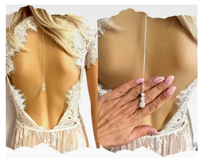 Produktbild von Rückenkette aus Silber mit Strass für Damen