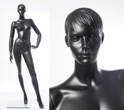 Produktbild von Euroton CS13-8 schöne schwarz matt lackierte Schaufensterpuppe