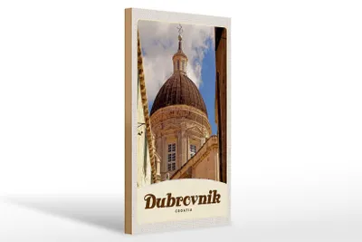 Produktbild von Holzschild Reise 20x30cm Dubrovnik Kroatien Architektur