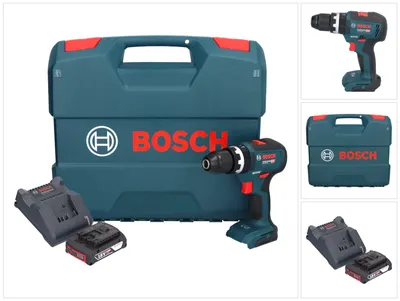 Image de Bosch GSB 18V-55 Professional Perceuse-visseuse à percussion sans fil 18 V 55 Nm Brushless + 1x batterie 2,0 Ah + chargeur + coffret