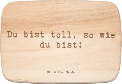 Produktbild von Mr. & Mrs. Panda Schneidebrett Spruch Schulanfang Einzigartig - Transparent - Geschenk, Frühstücksbrettchen, Schulkinder, Erstklässler, Selbstbewusstsein stärken, Trost