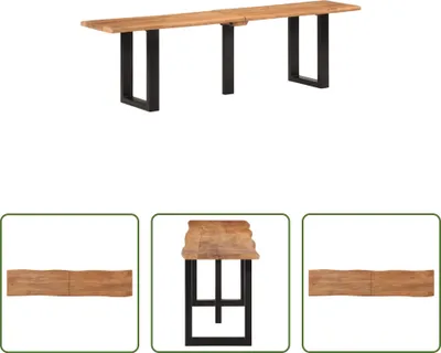 Obrázok produktu pre The Living Store Lavica 160 cm z masívneho dreva akácie a ocele