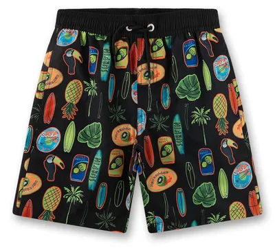 Immagine prodotto di Costume da bagno da bambino Sanetta, colore nero | Costume da bagno per bambini, ideale per piscina e spiaggia