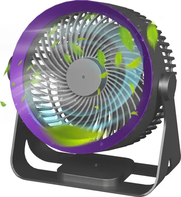 Produktbild von Tischventilator, Luftzirkulator, leiser tragbarer kabelloser elektrischer Ventilator, 3 Geschwindigkeiten, 2000 mAh wiederaufladbarer Akku fuer Zuhause, Buero, Schlafzimmer, Wohnheim, Reisen, Camping, Wand- und Deckenventilator