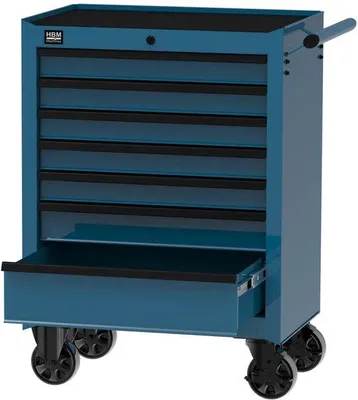 Produktbild von HBM Werkzeugwagen mit 7 Schubladen, blau