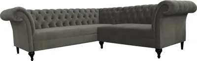 Produktbild von Chesterfield Ecksofa Eckcouch Designer Sofa Couch Samt Ledersofa SLIII Sofa №97