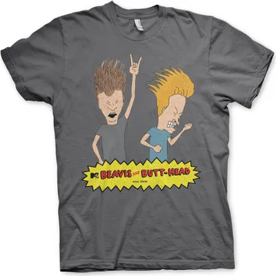 Produktbild von Beavis And Butt-Head T-Shirt Herren Headbanging dunkelgrau M