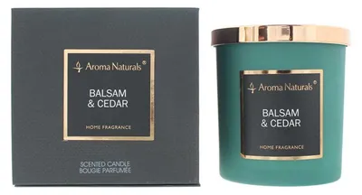 Productafbeelding van Aroma Naturals, Balsam & Cedar, geurkaars, 215 g