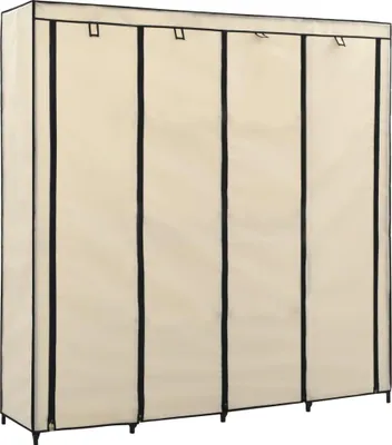 Produktbild von vidaXL Kleiderschrank mit 4 Fächern Creme 175 x 45 x 170 cm