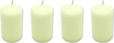 Produktbild von Stumpenkerze Säulenkerze creme Ø 7 x 15cm - 4 Stück