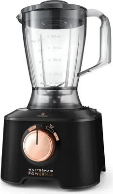Produktbild von Karaca Mastermaid Power Max 11 in 1 Küchenroboter Schwarz Matt Zerkleinerer Standmixer 2500 W