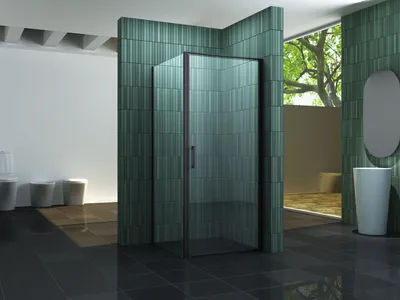 Produktbild von Duschkabine SCATOLA (schwarz) 80 x 80 x 195 cm ohne Duschtasse