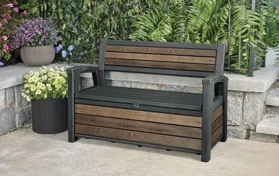 Produktbild von DECO GARDEN Bank 227 L – Walnuss / Anthrazit