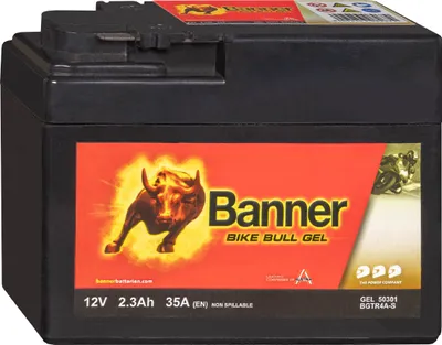 Produktbild von Banner Bike Bull Motorradbatterie GEL YTZ4A-BS BGTR4A-S 12V 2,3Ah 50301