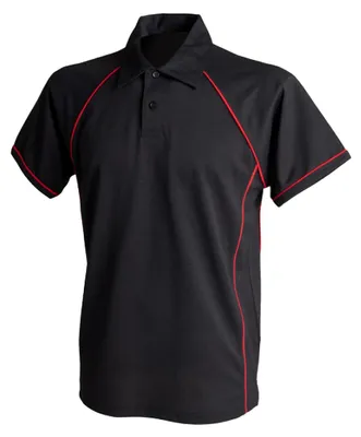Immagine prodotto di Finden & Hales - Polo "Performance" con bordino per uomo LT4866 (XXL) (nero/rosso)