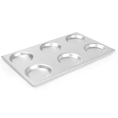 Image de Bac GN 1/1 en aluminium avec cercles moulés 125mm 530x325mm Hendi 808740