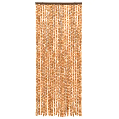 Zdjęcie produktu dla Zasłona przeciwko owadom, ochra i biel, 56x185 cm, szenil