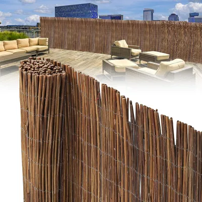 Immagine prodotto di Izrielar 100 x 300 cm Schermo protettivo in vimini naturale – Recinzione in vimini opaca per giardino, balcone e terrazza