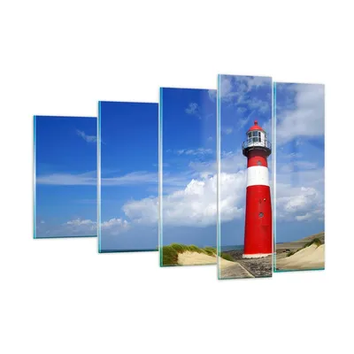 Produktbild von Bilder auf glas - Turm Leuchtturm Ozean Ufer - 150x100cm - Glasbilder - Wandbilder - Kunstdruck - zum Aufhängen bereit - Wanddekoration aus Glas - Glas Bilder - Wandbild auf Glas - GEG150x100-2395