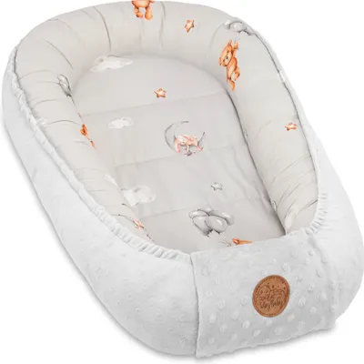 Immagine prodotto di Nido per neonati, culla portatile, nido avvolgente 90x50 cm, con orsetto di peluche
