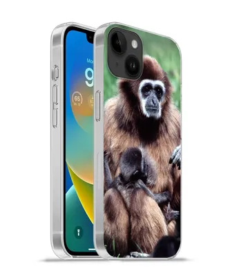 Produktbild von MuchoWow® Handyhülle Schutzhülle Hülle für Apple iPhone 14 Plus - Soft case Affe - Pflanzen - Jung Silikon Softcase Handy Hülle - Abbildung