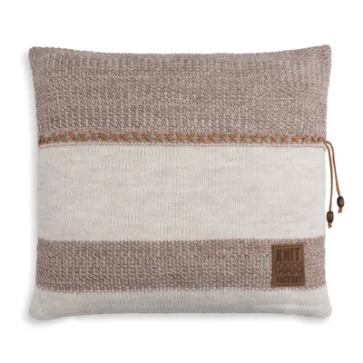 Produktbild von Knit Factory Roxx Kissen - Beige/Marron - 50x50 cm