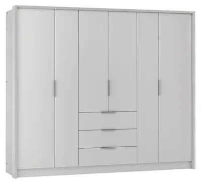 Produktbild von Masseno Drehtürenschrank SHACO 255/217/65 cm 6-türig Weiß