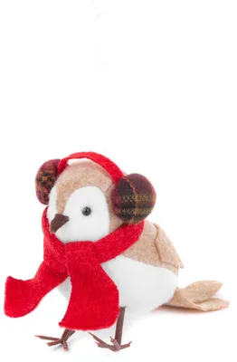 Immagine prodotto di Decorazione MagicHome Natale, Uccellino con sciarpa, 12 cm