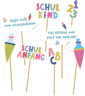 Produktbild von 8 Party Picker Einschulung Schulanfang