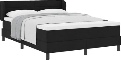 Produktbild von vidaXL Boxspringbett mit Matratze Schwarz 140 x 200 cm Stoff