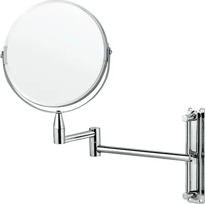 Produktbild von 5x Kosmetikspiegel zur Wandmontage ø 20 cm, 1x und 3x Vergrößerung, verchromt, silber