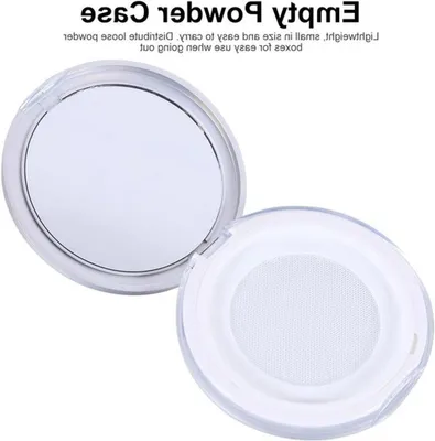 Leere Puderdose mit Spiegel - 2 Stück kompakte Reisekoffer für Puder und Make-up, farbenfroh und praktisch