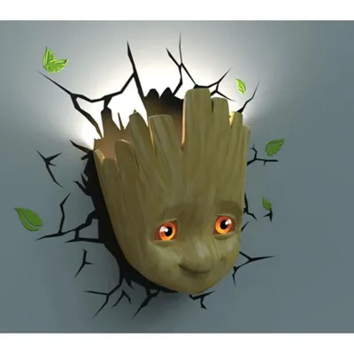 Produktbild von 3dlight Marvel Led Bagroot Gesicht 3d Gelb  Gelb One Size