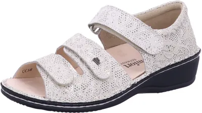 Produktbild von Finn Comfort Usedom bequeme Damensandale, Leder, Beige, mit Fersenkappe - Damenschuhe Sandale bequem / lose Einlage, Beige, leder (gardenn)