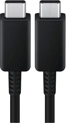 Produktbild von Schnell-Ladekabel USB-C 1m 5A schwarz für Honor 200 90 70 50 20 10 lite Pro beidseitig USB Typ C Anschluss
