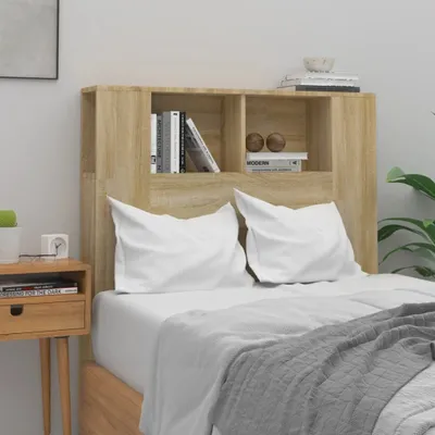 Image de vidaXL Tête de lit avec étagères Chêne Sonoma 100x18,5x104,5 cm - Armoire tête de lit - Armoires tête de lit - Armoire tête de lit