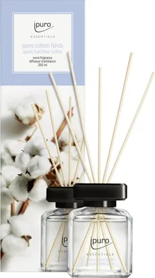Produktbild von ipuro ESSENTIALS Baumwolle fields, Duftflasche, Schilfaroma-Diffusor, 0,2 l
