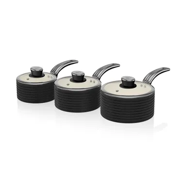Produktbild von Swan set de retro Kochtöpfe de 3 Stück swps3020bn