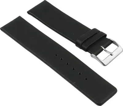 Produktbild von Minott Ersatzband Uhrenarmband gleichlaufend Leder schwarz 25781S, Stegbreite:20mm